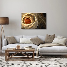 Obraz - Abstraktné ruže v ohnivých farbách (90x60 cm)