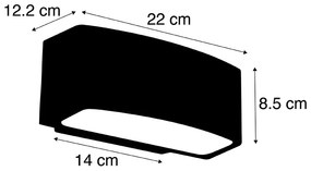 Moderná vonkajšia nástenná lampa čierna IP44 - Latina