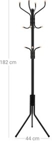 Stojanový vešiak LINEA čierny