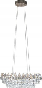 Kryštálový previs so zlatým akcentom nad schody, vysoký strop Barletta Led