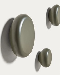 Sivozelené nástenné drevené háčiky v súprave 3 ks Nadue – Kave Home