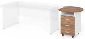 Kontajner Manager 70 x 64 cm, orech warmia / biela