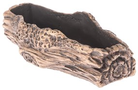 Betónový obal na truhlík Kmeň hnedá, 27 x 11 cm