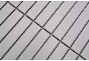 Keramická mozaika CG ST 220 prúžky uni biela matná 29,6 x 30 cm