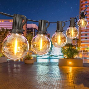 BERGE LED záhradná girlanda - svetelná reťaz - 20m - 60x žiarovka G40 - 230V