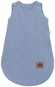 Mušelínový spací vak DOTS Baby Nellys Soft, 70cm, jeans