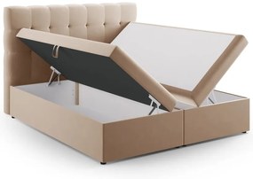 Svetlohnedá boxspring posteľ s úložným priestorom 160x200 cm Bali – Cosmopolitan Design