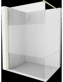 Mexen Kioto sprchová stena Walk-in 120 x 200 cm, transparentné/matné 8 mm, zlatá kefovaná - 800-120-101-55-35