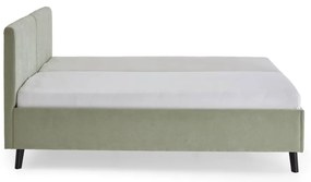Svetlozelená čalúnená dvojlôžková posteľ s roštom 160x200 cm Piano – Meise Möbel