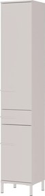 Krémová matná vysoká/úzka kúpeľňová skrinka 34x190 cm Laurino – Germania