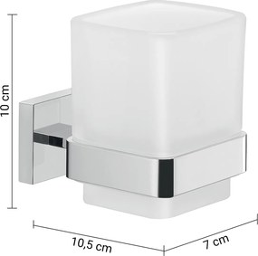 Gedy Gedy, ELBA pohár, mliečne sklo, chróm, A01013