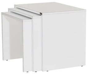 SADA 3x Konferenčný stolík biela