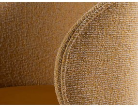 Zamatové kreslo v horčicovej farbe Inez – Micadoni