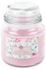 Arome Veľká vonná sviečka v skle French Rose, 424 g