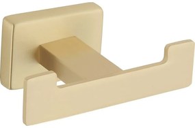 Mexen Arno, dvojitý háčik na uterák, zlatá matná, 7020735-55