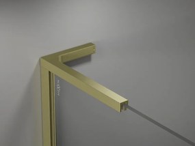 Mexen, Mexen Kioto-X L sprchová stena 100 x 200 cm, priehľadná 10 mm, brúsené zlato - 800-100-107-55-00-X