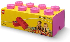 Tmavoružový úložný box LEGO®