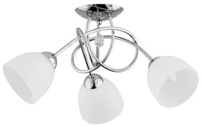 Prisadený luster MODENA 3xE27/60W/230V chróm/biela