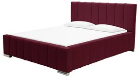 Čalúnená posteľ Sweet s matracom, roštom a úložným priestorom - Bordó - šírka 120cm