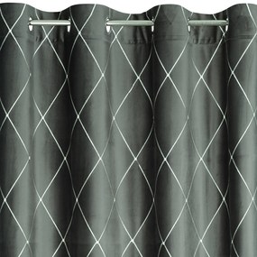 ZATEMŇOVACÍ ZÁVES NA KRÚŽKOCH PIERRE CARDIN MARGO 140X250 CM STRIEBORNÁ