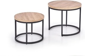 Set 2 ks. Konferenčných stolíkov Ozell (dub san remo + čierna). Vlastná spoľahlivá doprava až k Vám domov. 1039434