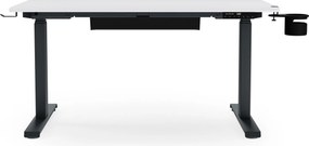 Elektrický stôl s nastavením výšky ergonomický antracitovo-bieli, 1200x600 mm: ARIA