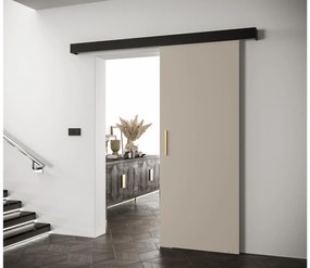 Posuvné dvere 80 cm Slavdro 1 (kašmír + čierna matná). Akcia -6%. Vlastná spoľahlivá doprava až k Vám domov. 1108799