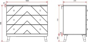 Biela detská komoda s prebaľovacím pultom 100x100x74 cm Billy – Vipack