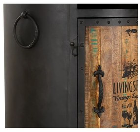 Čierna kovová vinotéka na 9 fliaš, 60x155 cm Luni – Interia Home &amp; Living