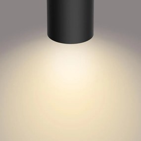 PHILIPS LED stropné / nástenné bodové svetlo BYRE, 4,5 W, teplá biela, čierne