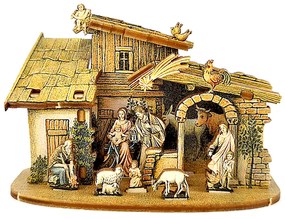 AMADEA Drevený skladací betlehem 3D 6 cm