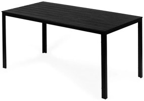 Veľký záhradný stôl v čiernej farbe