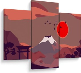 Obraz - Ilustrácie hory Fuji (90x60 cm)