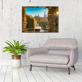 Sklenený obraz - Valdštejnský palác (70x50 cm)