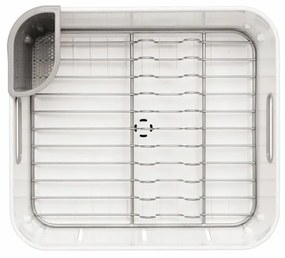 Plastový odkvapkávač na riad Compact, sivá