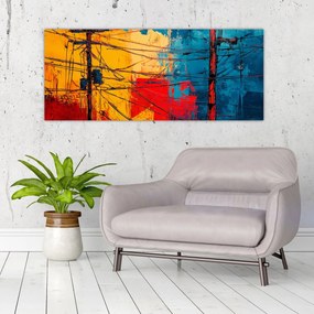 Obraz - Abstraktné elektrické vedenie (120x50 cm)