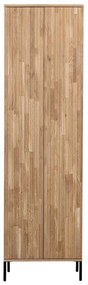 Šatníková skriňa v dekore duba v prírodnej farbe 60x210x42 cm Gravure – WOOOD