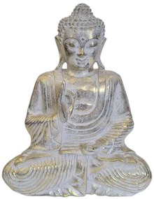 Buddha zlato bílý 2 40 cm