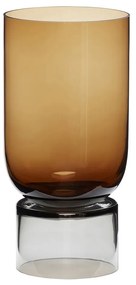 Oranžová sklenená váza Hübsch Amber, výška 32 cm