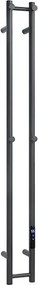 Bemeta Design Elektrický sušiak uterákov PILLAR 2, 1180 mm, tyč, 61W, nerez, čierna - 704153120
