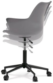 Autronic BONTEC Kancelárska stolička, výškovo nastaviteľná, béžová, plast, KA-J772 CAP Farba: Biela