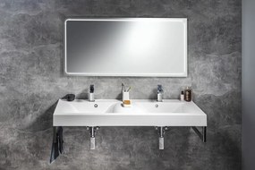 Sapho Sapho, FLAVIA dvojumývadlo 150x50cm, liaty mramor, biela, 68154