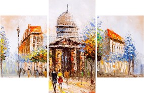 Obraz - Maľovaná mestská pamiatka (90x60 cm)