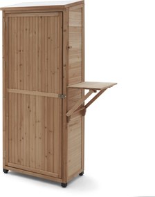 Veľká záhradná skriňa so sklopným regálom naboku