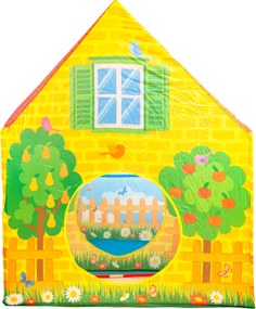 Detský stan IPLAY domček Farma – suchý bazén, 90×150×110 cm, 2 vchody, od 3 rokov
