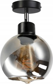 BERGE Sklenená LED stropná lampa 1xE27 - dymová guľa