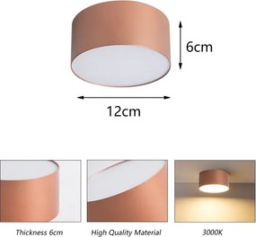 BRILAGI -LED Kúpeľňové stropné svietidlo FORIS LED/14W/230V priemer 12 cm bronz IP44