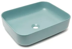 Umývadlo na dosku SAT Infinitio 50x39 cm zelená mat  bez prepadu SATINF5039LGEM