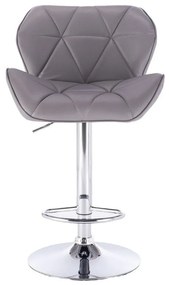 LuxuryForm Barová stolička MILANO na striebornom tanieri - šedá
