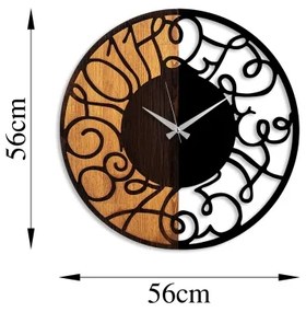 Nástenné hodiny pr. 56 cm 1xAA drevo/kov